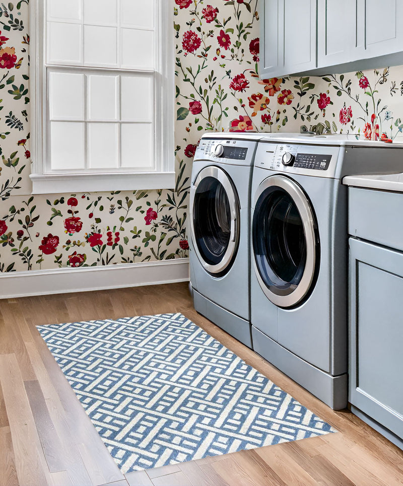 Trellis Denim Mats