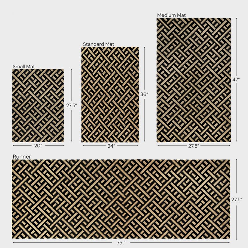 Trellis Black + Cream